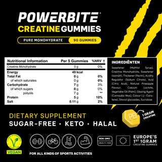 Powerbite Creatine Gummies 3-Pack